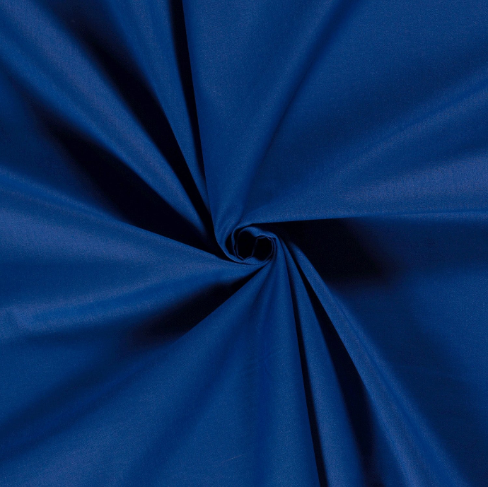 coton uni bleu cobalt
