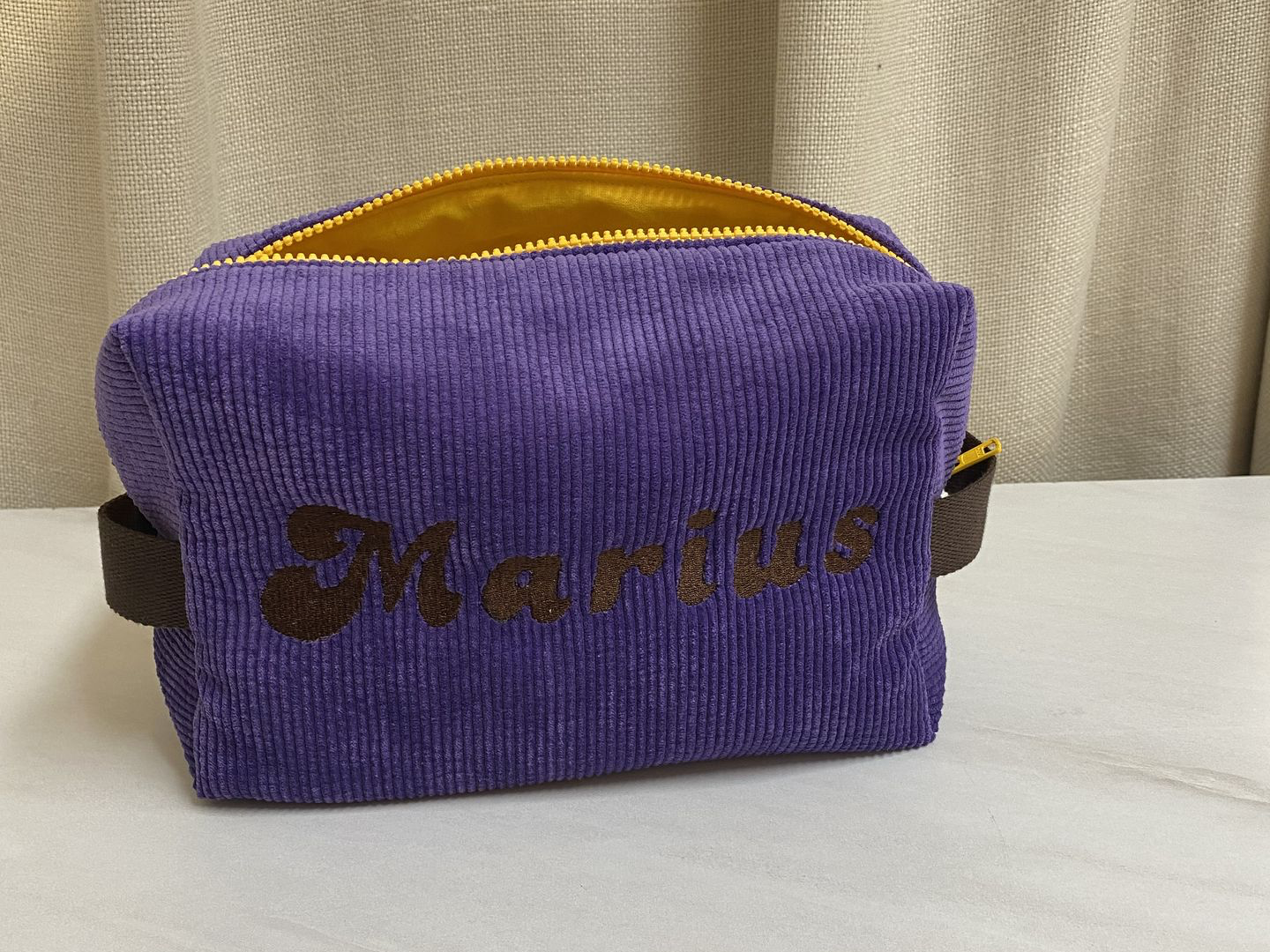 grande trousse de toilette velours et uni