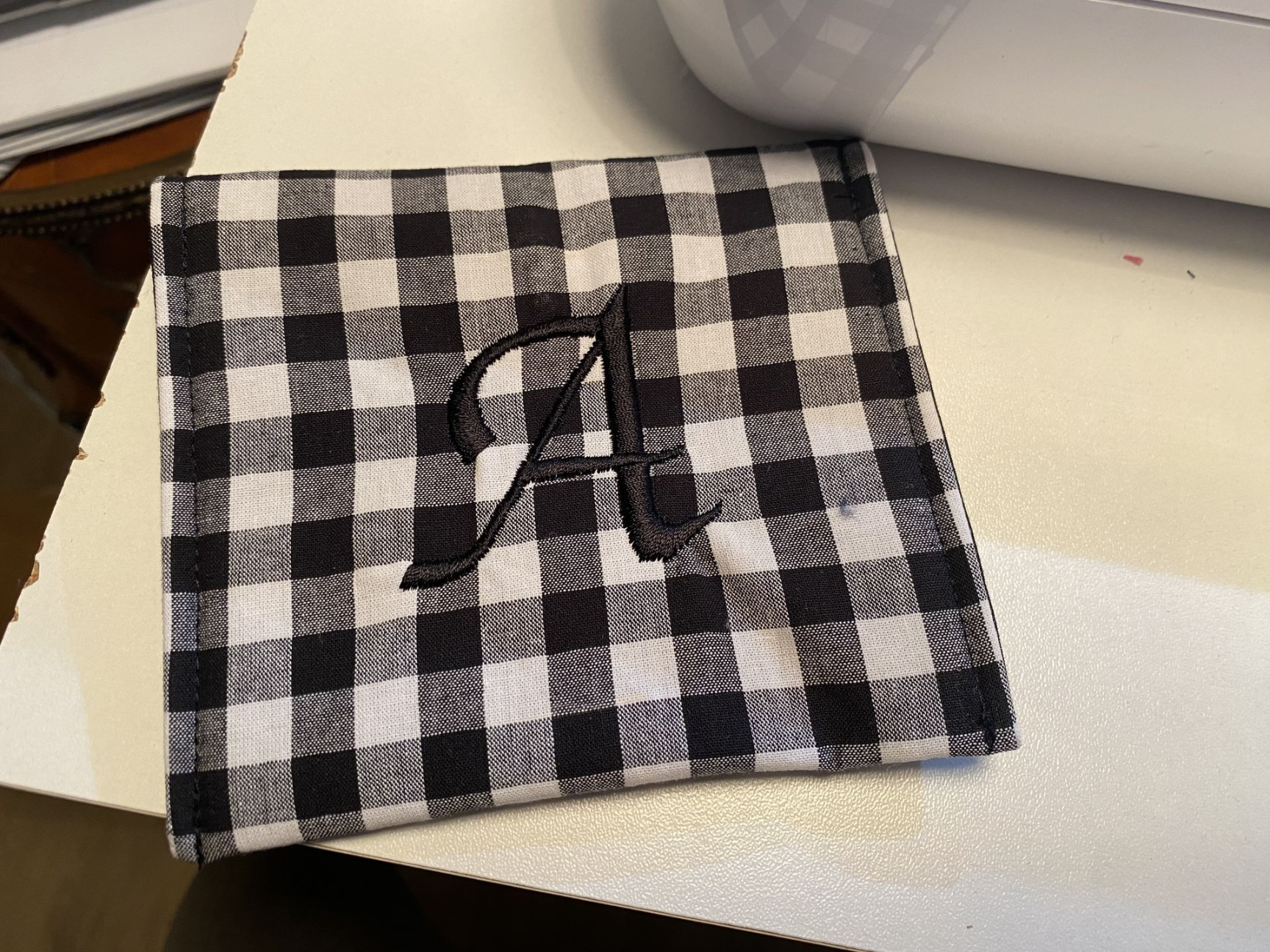 petite pochette vichy personnalisé 