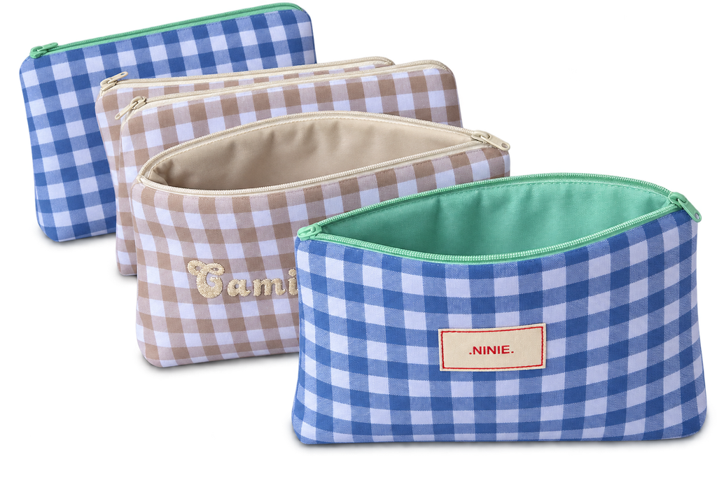 Petite trousse de toilette - Vichy & Coton Uni