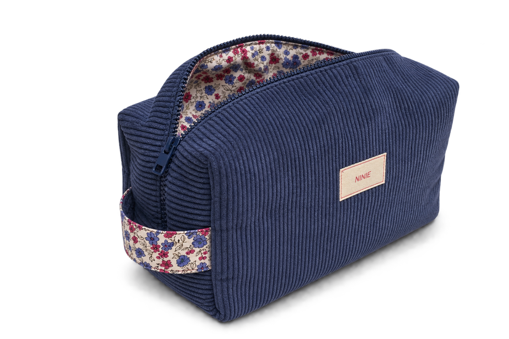 Grande trousse de toilette - Velours et Fleurs