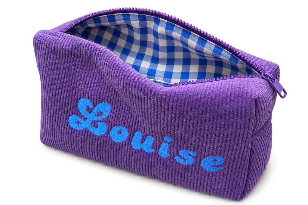 Grande trousse de toilette - Velours et Vichy