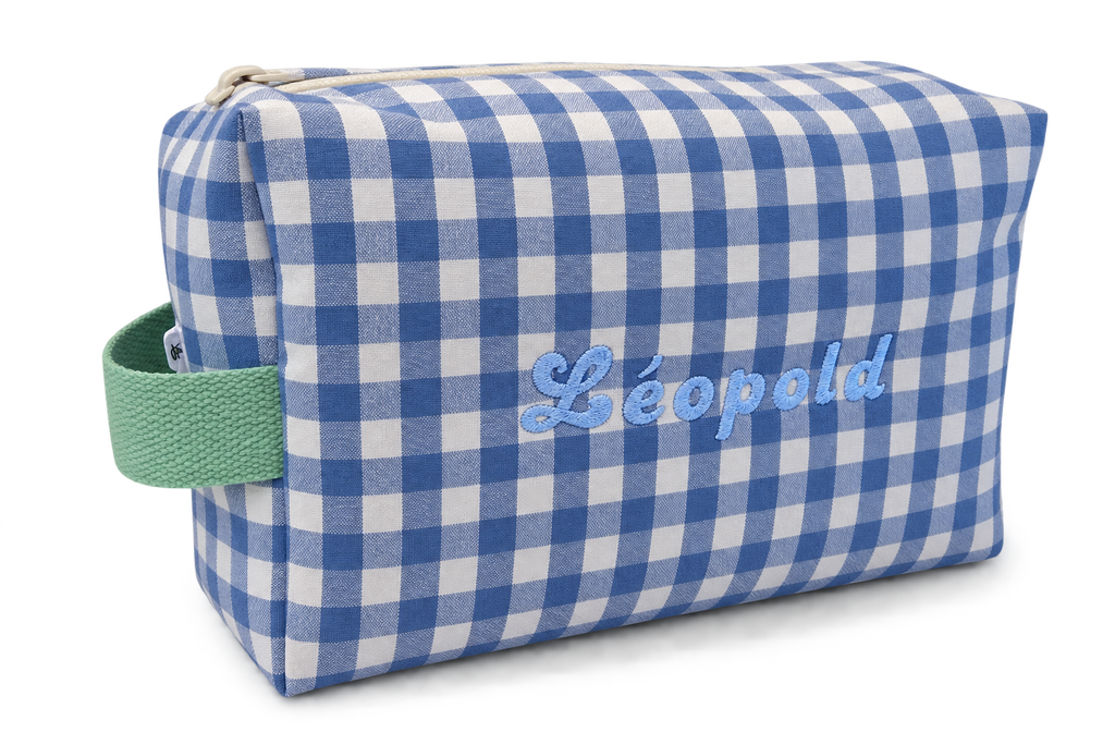 Grande trousse de toilette - Vichy et Coton Uni